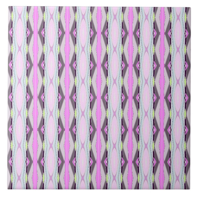 Unique Pink Pattern Tile (Front)