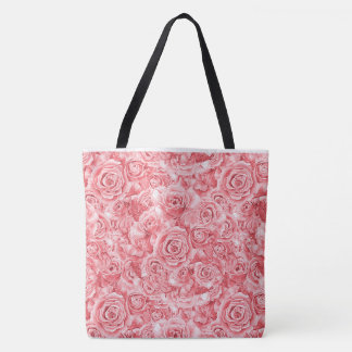 Unique Pink Rose Large Tote Bag