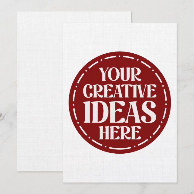 Unique, polished, trendy & elegant invitation (Front/Back)