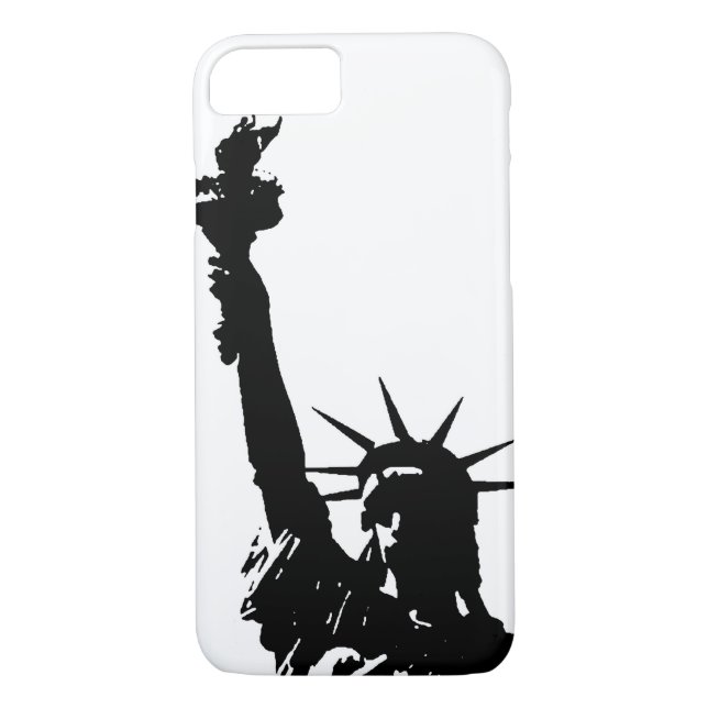 Unique Pop Art Liberty Silhouette iPhone 7 Case (Back)