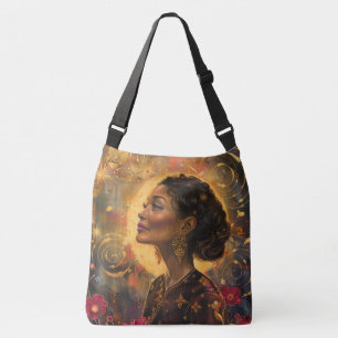 Unique Portrait of Strength and Elegance Crossbody Bag