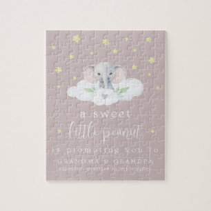 Unique Pregnancy Announcement Puzzle Pink