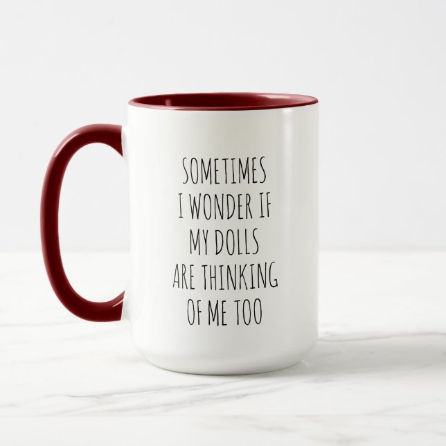 Unique Presents for Doll Collectors: Charming Doll Mug (Left)