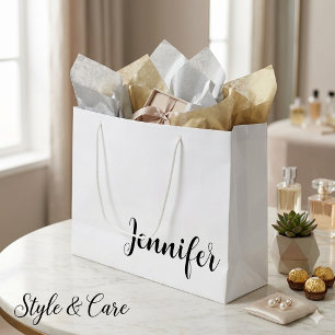 Unique Printed Large Gift Bag with Custom Name