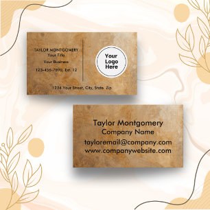 Unique Professional Brown Design Logo Business Card