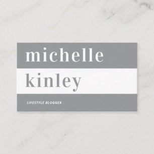 Unique professional trendy typography networking business card