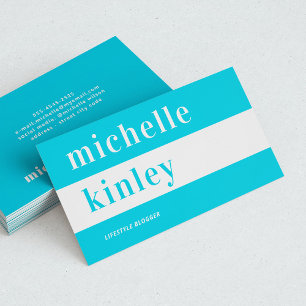 Unique professional trendy typography networking business card