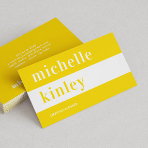 Unique professional trendy typography networking business card