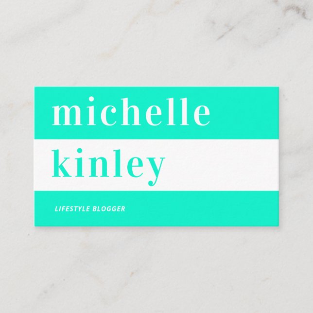 Unique professional trendy typography networking business card (Front)