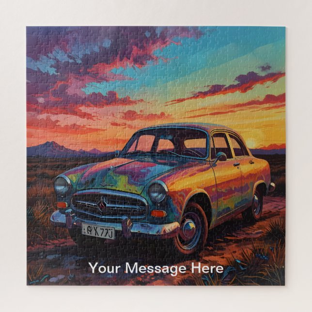 Unique psychedelic & fun personalized jigsaw puzzle (Vertical)