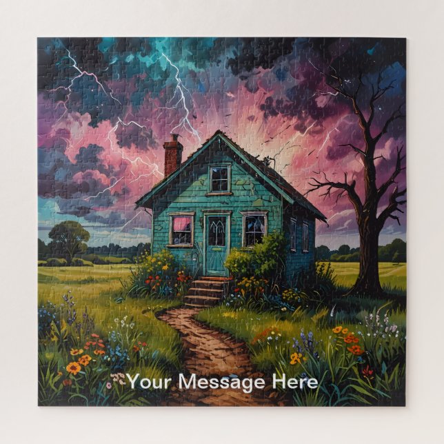 Unique psychedelic & fun personalized jigsaw puzzle (Vertical)