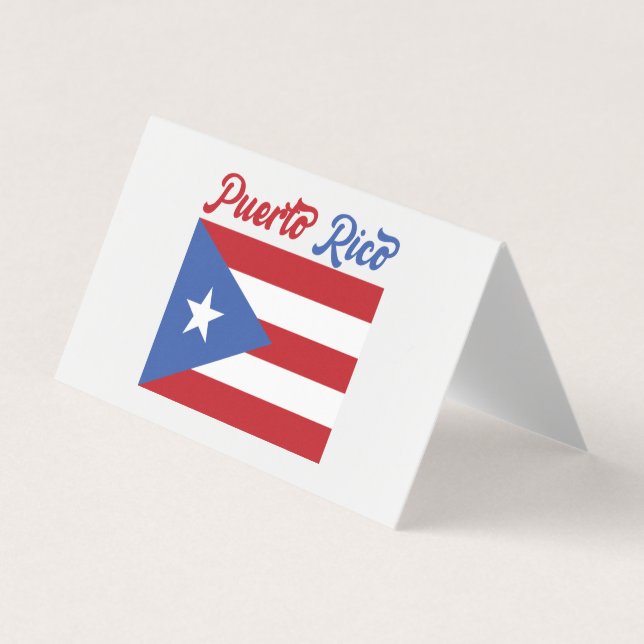 Unique Puerto Rico Flag Business Card (Front)