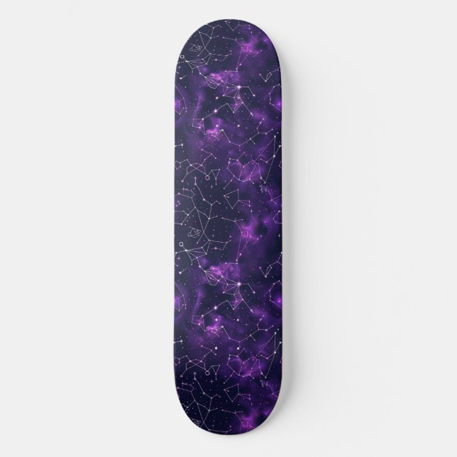 Unique Purple Astrologie Design Skateboard (Recto)