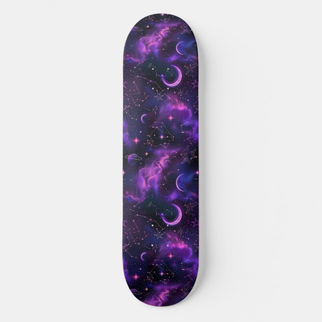 Unique Purple Astrologie Design Skateboard (Recto)