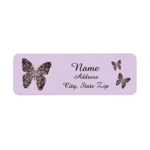 Unique Purple Mosaic Butterflies Beautiful Address