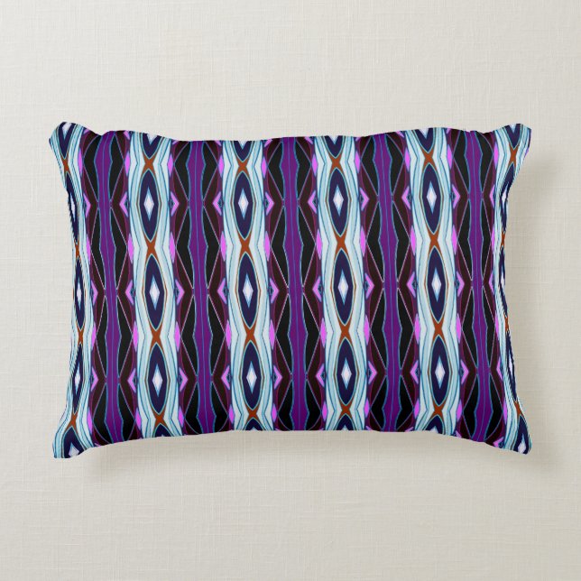 Unique Purple Pattern Accent Pillow (Front)