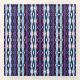 Unique Purple Pattern Glass Coaster