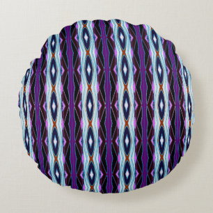 Unique Purple Pattern Round Pillow