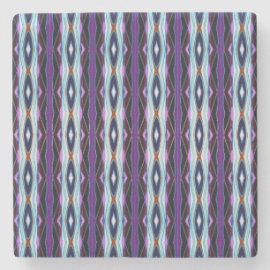Unique Purple Pattern Stone Coaster