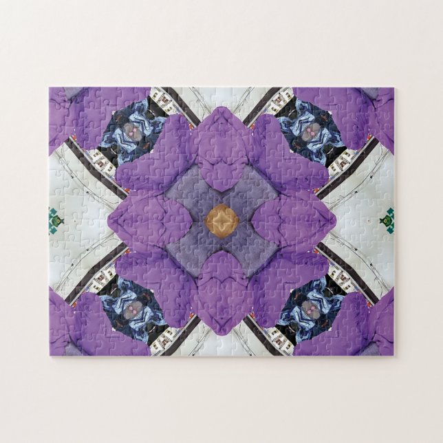 Unique Purple White Puzzle Challenge (Horizontal)