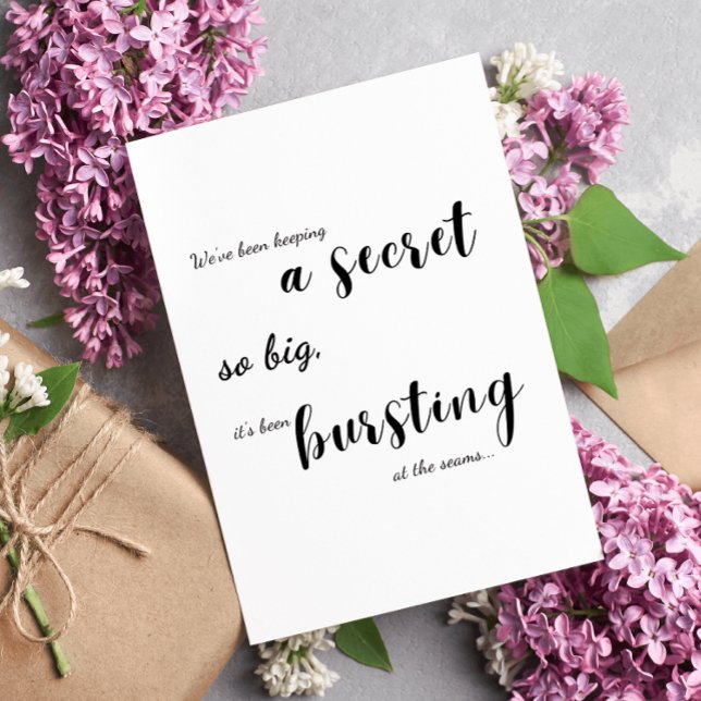 Unique Puzzle Card - Secret Bursting Baby Reveal  (Creator Uploaded)