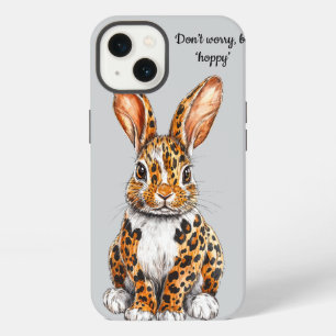Unique Rabbit with Spotted Leopard iPhone 13 Case