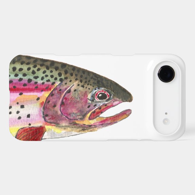 Unique Rainbow Trout Fly Fishing Angler's Case-Mate iPhone Case (Back (Horizontal))