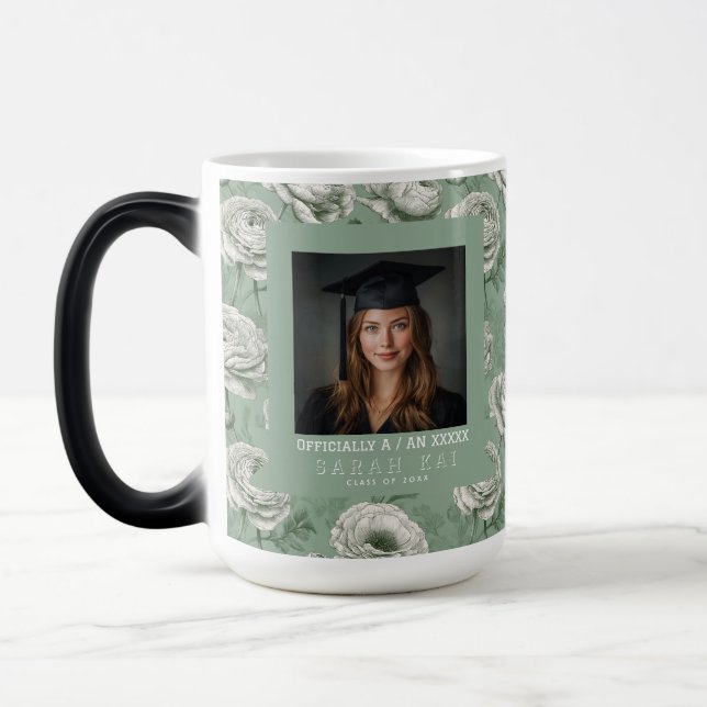 Unique Ranunculus Flower Commencement Exercise Magic Mug (Left)