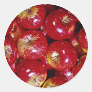 Unique Red apples Classic Round Sticker