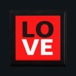 Unique Red Background Love Romance Gift Box<br><div class="desc">You can easily change the fonts and colours. You can also add your logo and the background image as you like.</div>