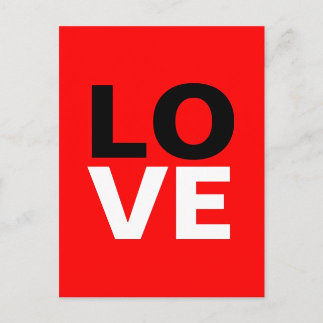 Unique Red Background Love Romance Postcard (Front)