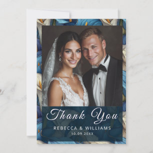 Unique Red Calla Lilies Charm Elegant Wedding Thank You Card