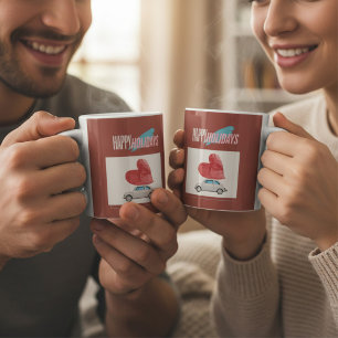  Unique red  christmas holiday mug