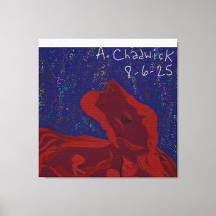 Unique Red-Colored Superhero Stretched Canvas Art