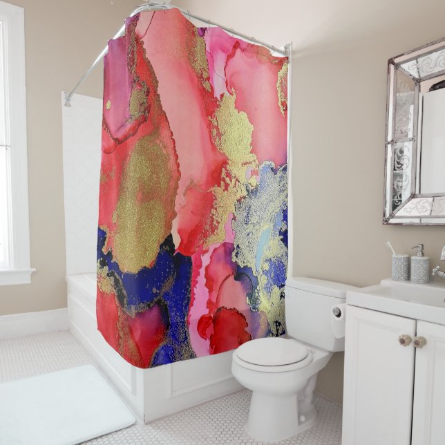 Unique Red Pink Purple Gold Metallic (In Situ)