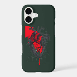 Unique Red Splatter Human Heart Phone Case