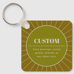 Unique Retro Inspired Editable Design Template Keychain