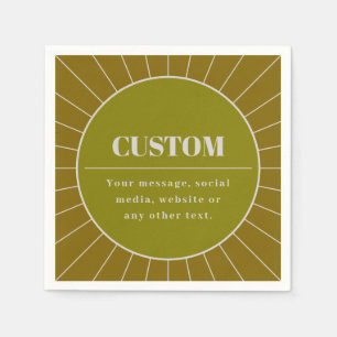 Unique Retro Inspired Editable Design Template Napkin