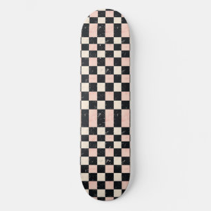 Unique Retro Y2K Chequered Design Skateboard