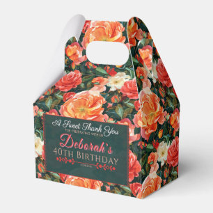 Unique Rose Birthday Favour Box For Candy Gifts