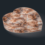 Unique Rose Gold Rose Rose Heart Paperweight<br><div class="desc">Unique Rose Gold Rose Rose Heart Paperweight</div>