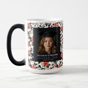 Unique Rose Pattern College Grad Colour Morph Mug