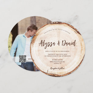 Unique Rustic Wedding with Photo Invitation