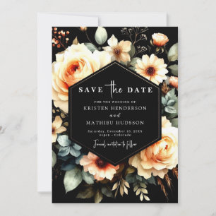 Unique Sage Peach Wedding  Save The Date