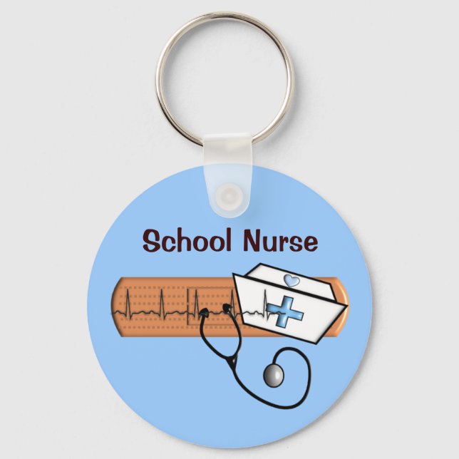 Unique School Nurse Gifts Keychain (Front)