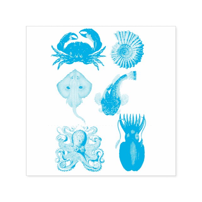 Unique Sea Beings Assortment Thunder_Cove  Self-inking Stamp (Design)
