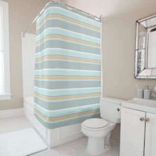 Unique Sea Foam Green White Taupe Tan Stripes