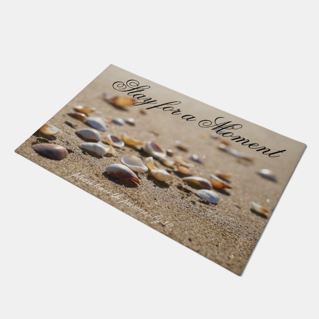 Unique Sea Shells Indoor Outdoor Door Mat (Angled)