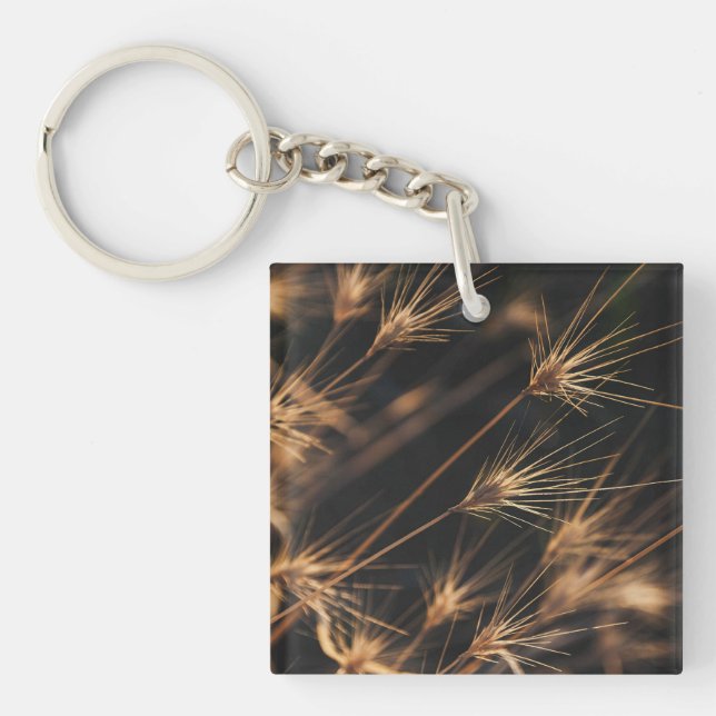 Unique Short Bursting Wild Grass Keychain (Front)
