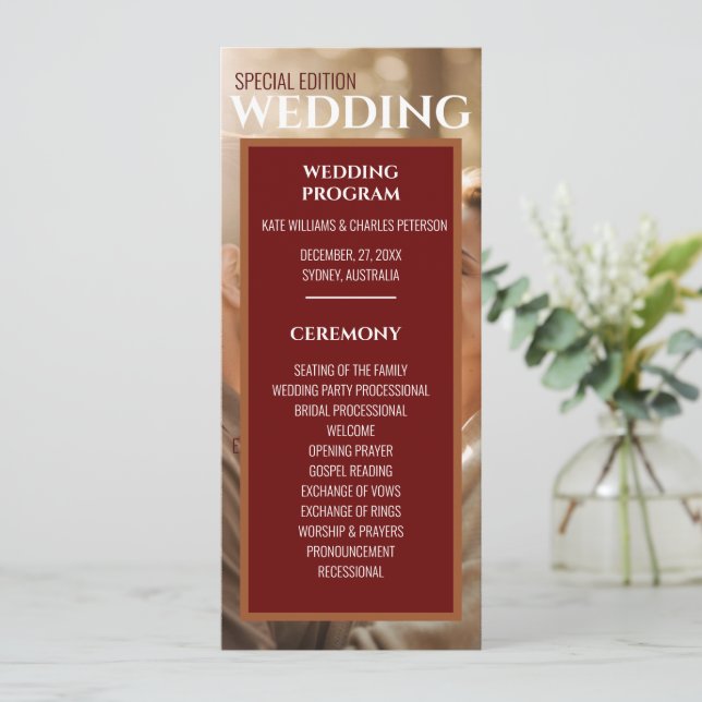 Unique simple magazine cover Flat Program (Standing Front)